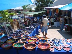 And pottery of course...all colourful under blue skies and sunshine